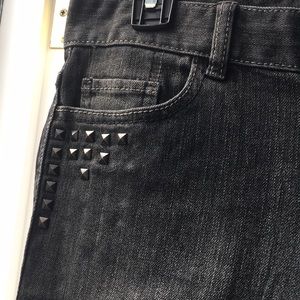 Gray/black Calvin Klein pencil jeans metal accent